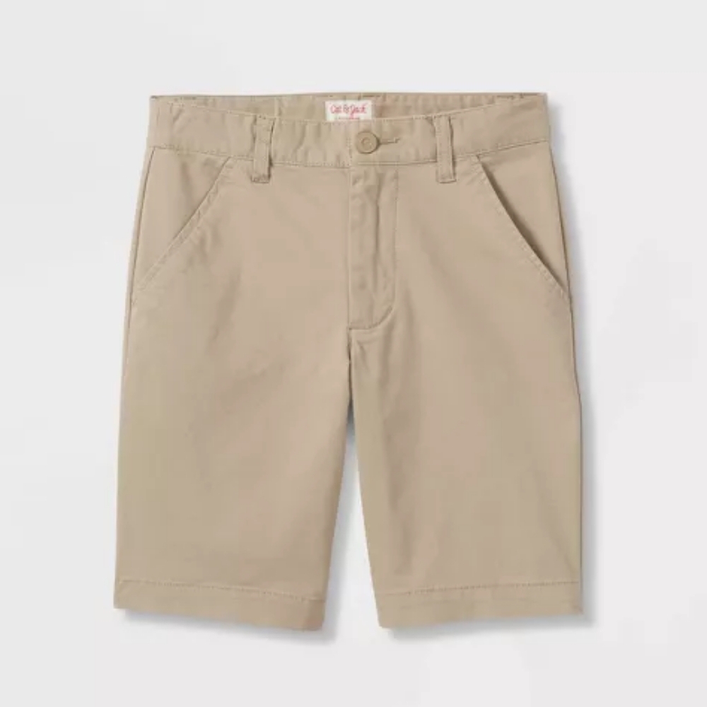 Boys' Flat Front Uniform Shorts - Cat & Jack™ New with tags Size 16 Husky